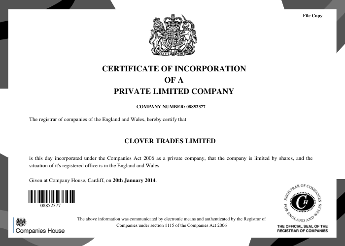 Certificate